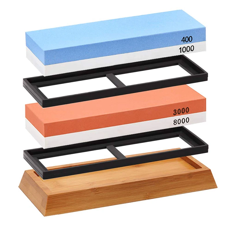 2 Pcs Knife Sharpener Set Professional Whetstone Sharpening Stone With Fixed Angle Grinding Stone System Water Stone Honing Tool
2 Pcs Knife Sharpener Set Professional Whetstone Sharpening Stone With Fixed Angle Grinding Stone System Water Stone Honing Tool