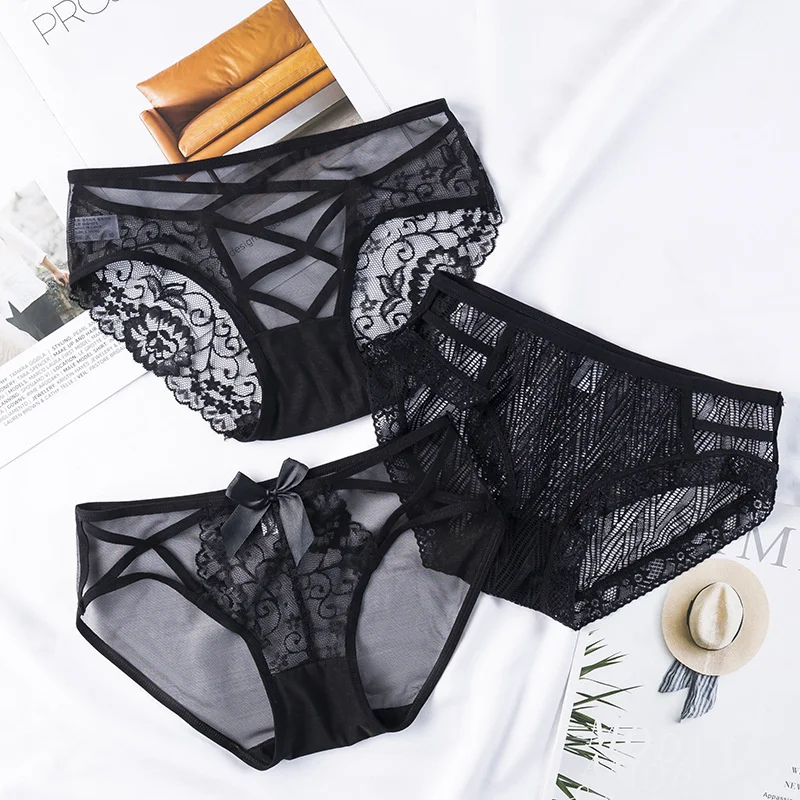 Plus Size Women Sexy Underwear Panties 5Pcs/Lot Low Waist Ultra-Thin Lace BriefsTransparent Floral Bow Soft Lingerie
Plus Size Women Sexy Underwear Panties 5Pcs/Lot Low Waist Ultra-Thin Lace BriefsTransparent Floral Bow Soft Lingerie