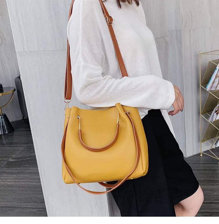 Female Bucket Crossbody Bags For Women 2020 Leather Handbag Designer Sling Sac A Main Ladies Hand Shoulder Messenger Bag yellow 
Female Bucket Crossbody Bags For Women 2020 Leather Handbag Designer Sling Sac A Main Ladies Hand Shoulder Messenger Bag yellow