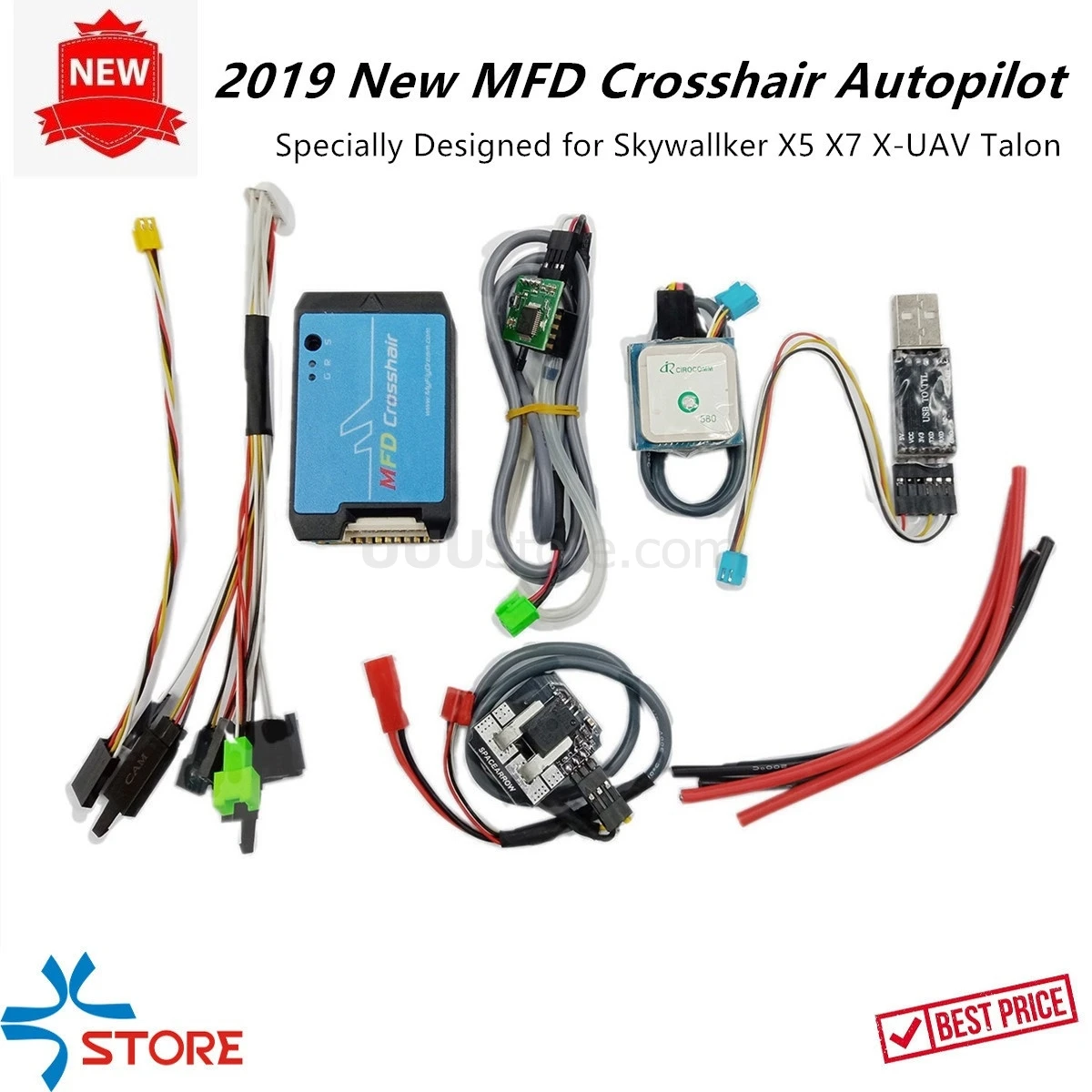 

Myflydream MFD Crosshair Autopilot with Color HD OSD Myflydream 2019 New AP Specially Designed for Skywallker X5 X7 X-UAV Talon