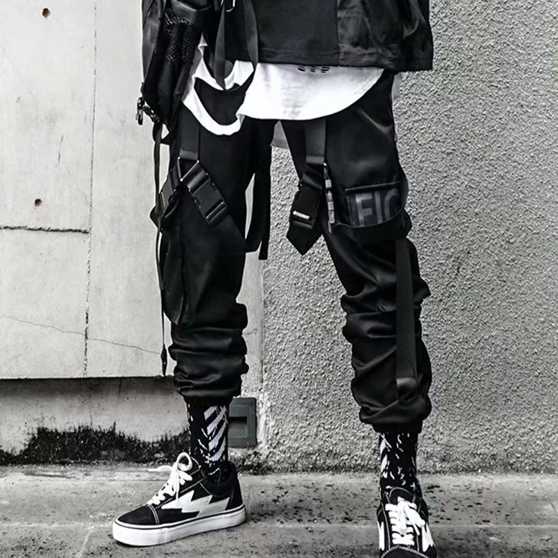 2021 Joggers Cargo Pants for Men Casual Hip Hop Hit Color Pocket Male Trousers Sweatpants Streetwear Ribbons Techwear Pants
2021 Joggers Cargo Pants for Men Casual Hip Hop Hit Color Pocket Male Trousers Sweatpants Streetwear Ribbons Techwear Pants