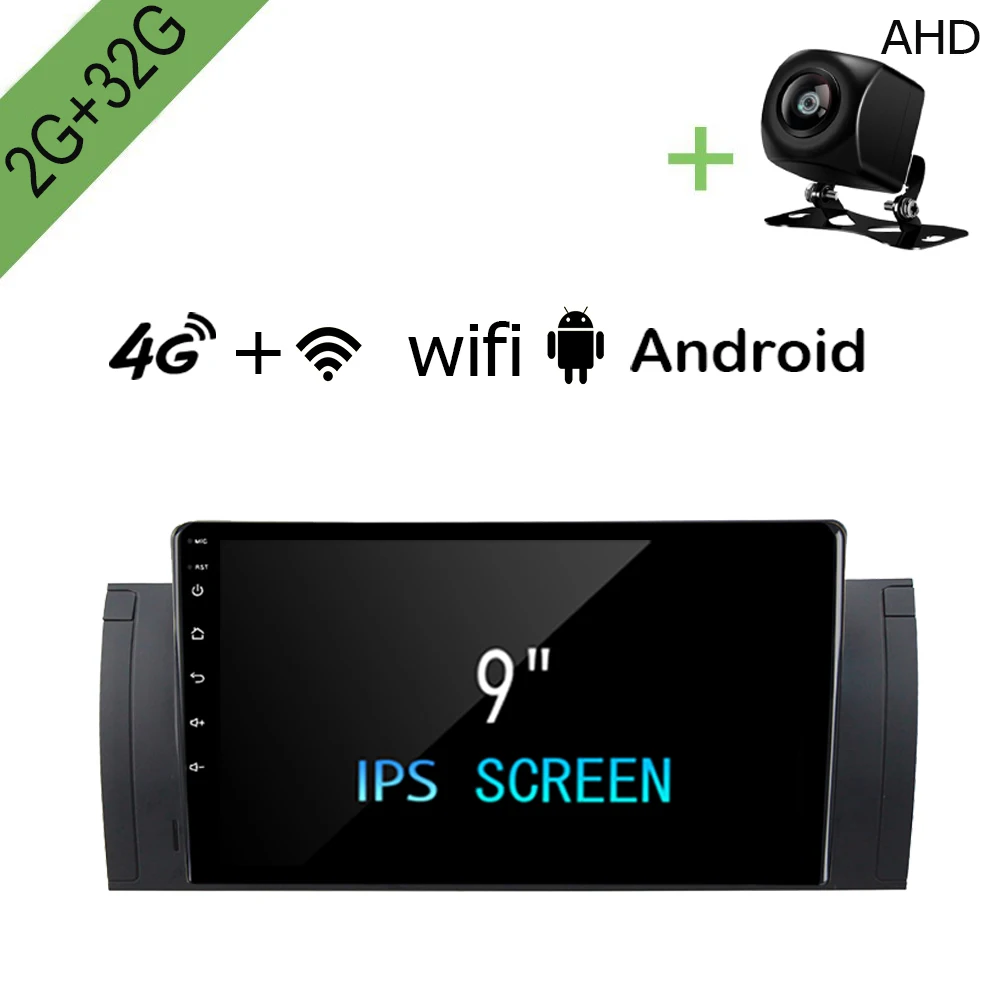 R-way Android автомобильный DVD для BMW X5 E39 E53 1999 2000 -2005 2006 2G + 32G Радио Мультимедиа Видео
