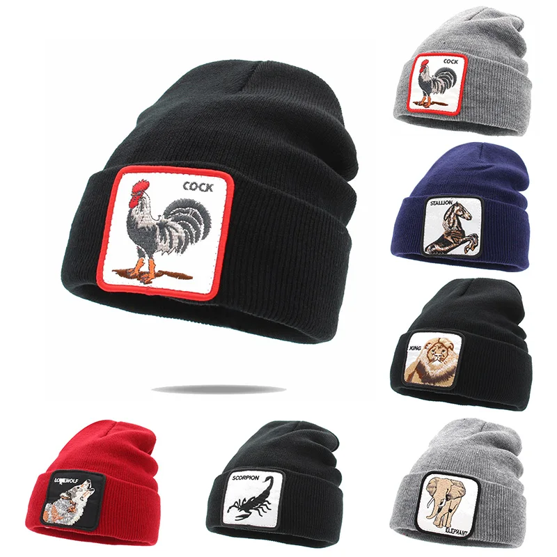 Knitted Cap Winter Warm Beanie Cartoon Animal Embroidery SKullies Beanies Men Women Wolf Pattern Fashion Streetwear Hip Hop Hat
Knitted Cap Winter Warm Beanie Cartoon Animal Embroidery SKullies Beanies Men Women Wolf Pattern Fashion Streetwear Hip Hop Hat