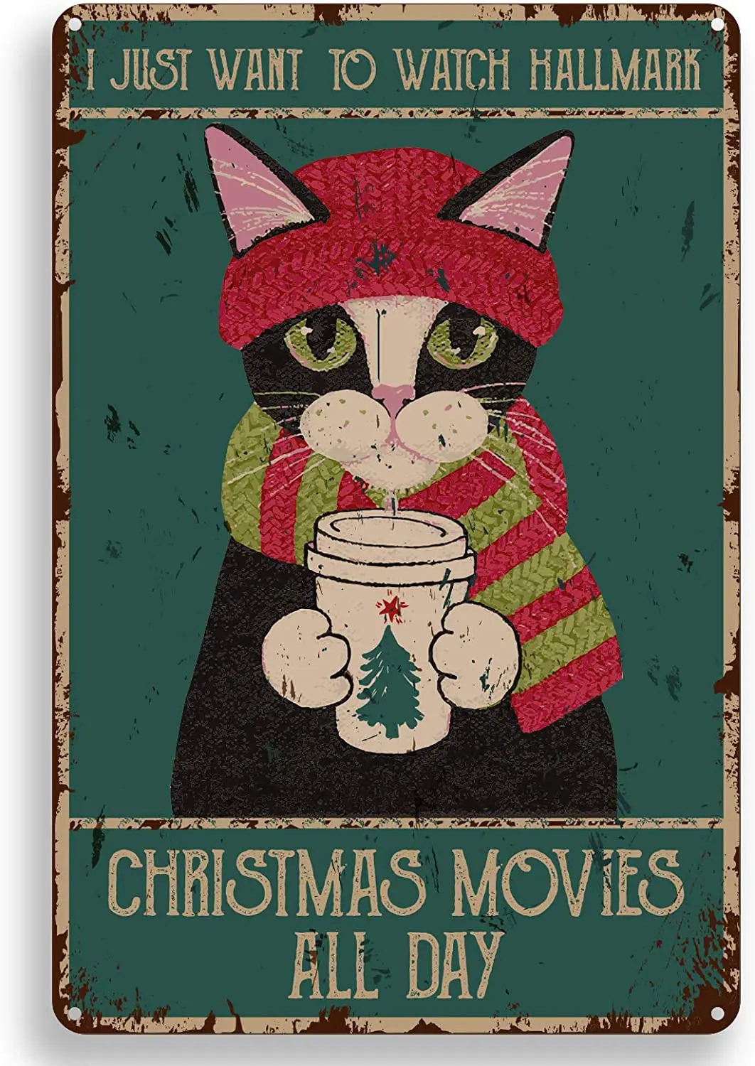 ForbiddenPaper Funny Quote Vintage Metal Tin Sign Wall Decor Retro Christmas Cat Tin Sign for Office/Home
ForbiddenPaper Funny Quote Vintage Metal Tin Sign Wall Decor Retro Christmas Cat Tin Sign for Office/Home