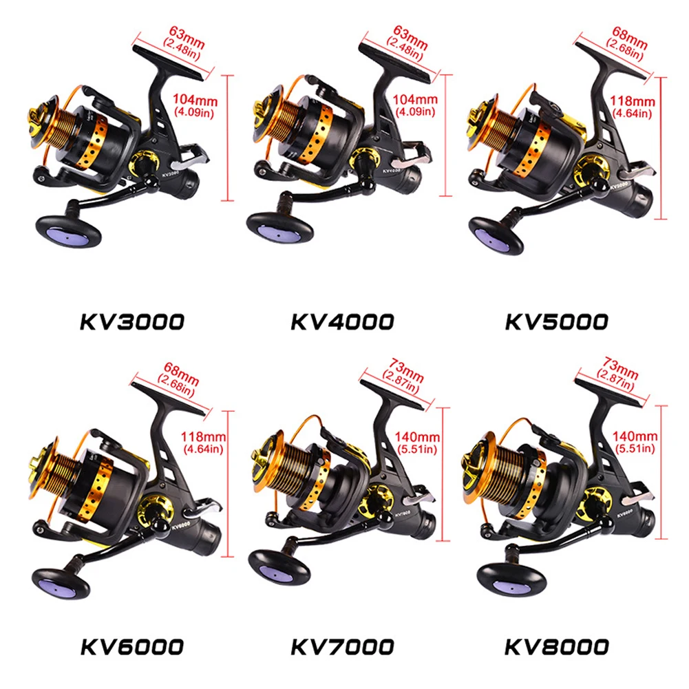 KV30-80 Double Metal Head Front and Rear Brake Fish Reel Sea Fishing Reel Throwing Rod Reel Carp Fishing Reel Fishing Gear
KV30-80 Double Metal Head Front and Rear Brake Fish Reel Sea Fishing Reel Throwing Rod Reel Carp Fishing Reel Fishing Gear