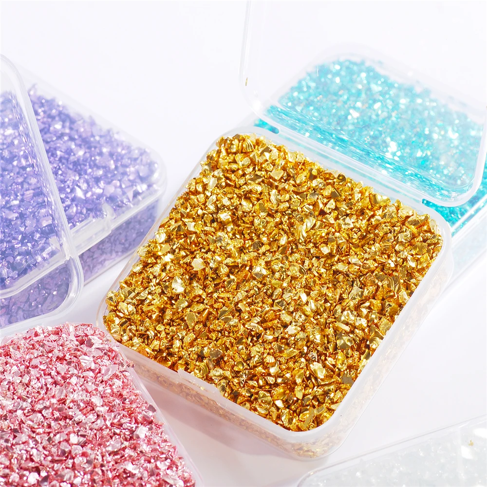 80Gram Crushed Glass Irregular Metallic Chips Sprinkles Chunky Glitter Plated 2-4mm For Nail Arts Craft DIY Vase Filler Epoxy
80Gram Crushed Glass Irregular Metallic Chips Sprinkles Chunky Glitter Plated 2-4mm For Nail Arts Craft DIY Vase Filler Epoxy