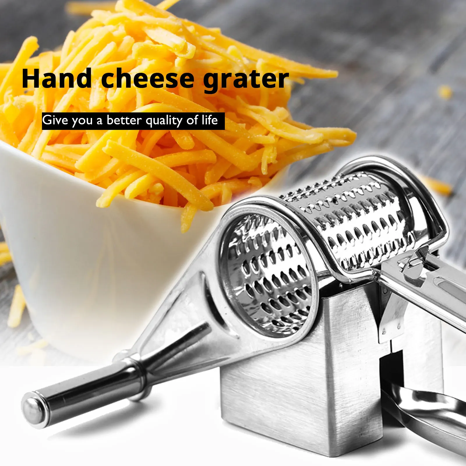 Practical Chocolates Shredder Stainless Steel Drum Hand-Cranked Cheese Grater Rotary Ginger Chocolate Cutter Planer
Practical Chocolates Shredder Stainless Steel Drum Hand-Cranked Cheese Grater Rotary Ginger Chocolate Cutter Planer