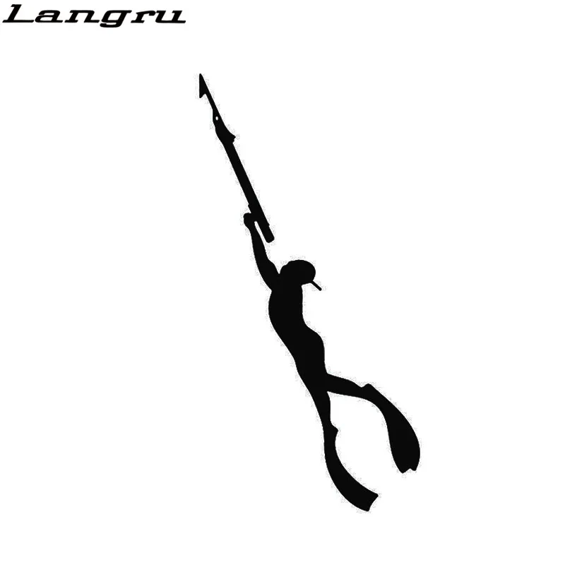 Langru 9 6*18 7 см простая копье пистолет Рыбалка виниловая наклейка океан охотники