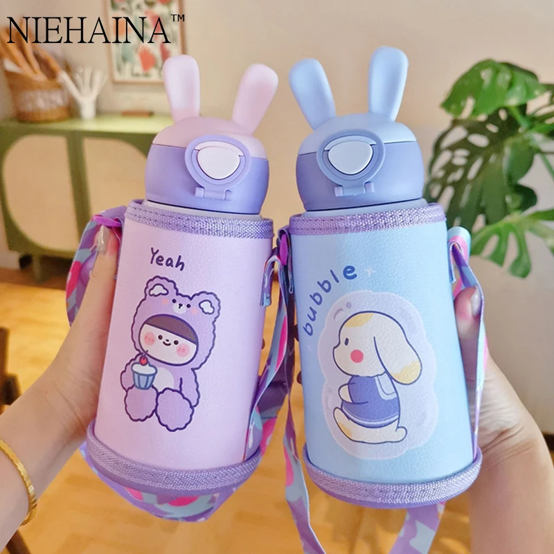 500Ml Cute Cartoon Children'S Thermos Mug Portable 316 Stainless Steel With Straw Water Cup Student Anti-Fall Water Bottle
500Ml Cute Cartoon Children'S Thermos Mug Portable 316 Stainless Steel With Straw Water Cup Student Anti-Fall Water Bottle
