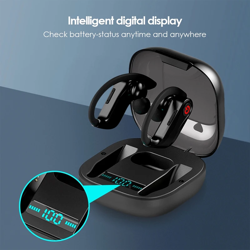 Фото HBQ Q62 5 0 Bluetooth гарнитура водонепроницаемые двойные наушники с креплением на ухо 950