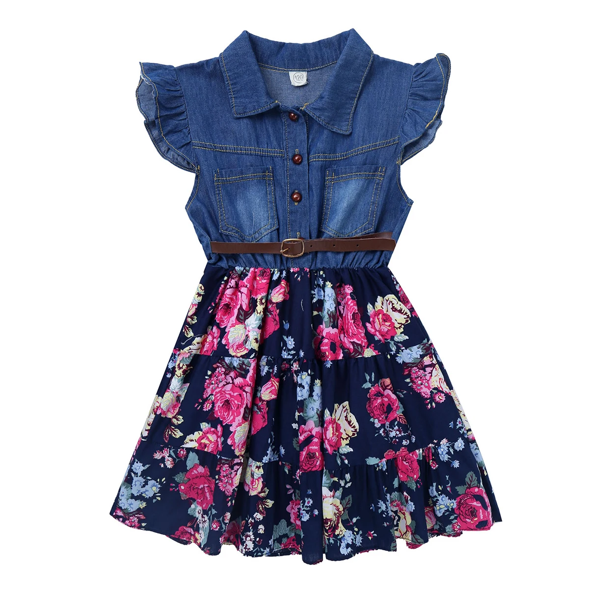 Kids Girls Summer Dress Flying Sleeve Floral Print Denim Dress Casual Party A-line Princess Dress For Girls Children Clothing
Kids Girls Summer Dress Flying Sleeve Floral Print Denim Dress Casual Party A-line Princess Dress For Girls Children Clothing
