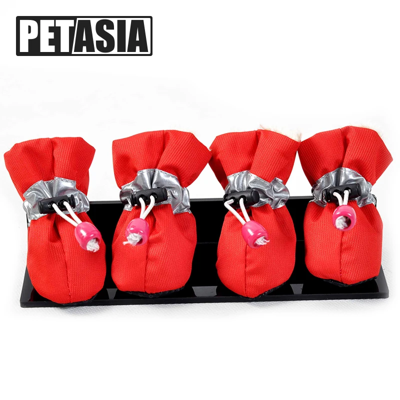 PETASIA/новая зимняя обувь для собак 4 шт./компл. ботинки больших хлопковые