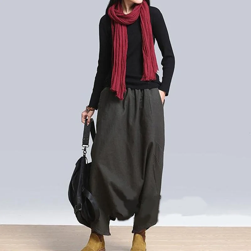 2022 Autumn Women Casual Linen Harem Pants Baggy Bottoms Fashion Solid Low Crotch Female Pants Comfortable Brethable
2022 Autumn Women Casual Linen Harem Pants Baggy Bottoms Fashion Solid Low Crotch Female Pants Comfortable Brethable