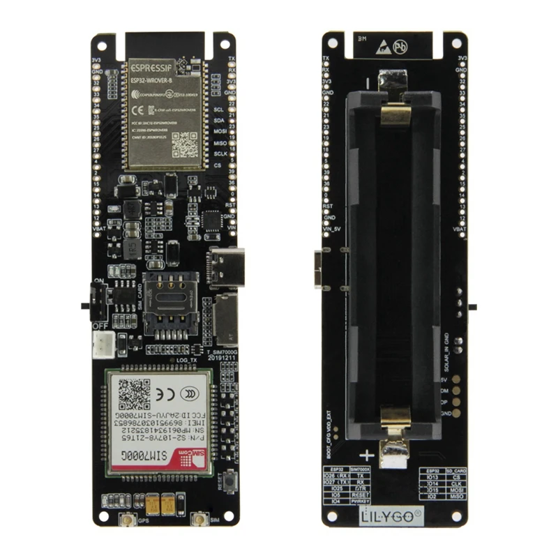 TTGO T-SIM ESP32-WROVER-B SIM7000G Small Card WiFi Bluetooth Module for 18560 Solar Battery Charge Development Board
TTGO T-SIM ESP32-WROVER-B SIM7000G Small Card WiFi Bluetooth Module for 18560 Solar Battery Charge Development Board
