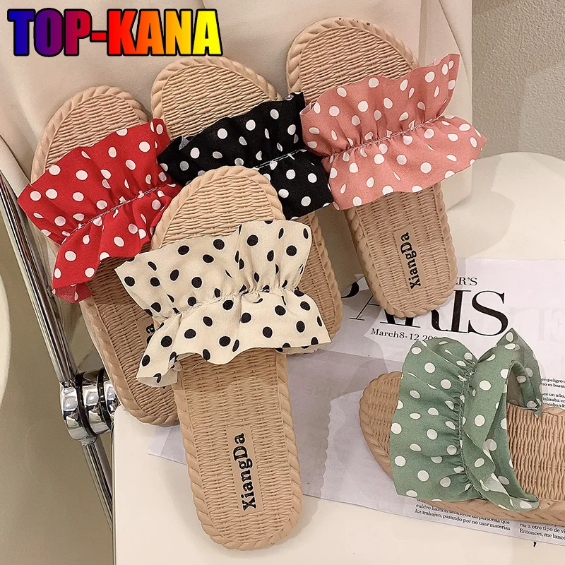 Fashion Women's Sandals 2021 Summer Slippers Polka Dot Prints Shoes Comfortable Non-slip Indoor Outdoor Flat slippers For Women
Fashion Women's Sandals 2021 Summer Slippers Polka Dot Prints Shoes Comfortable Non-slip Indoor Outdoor Flat slippers For Women