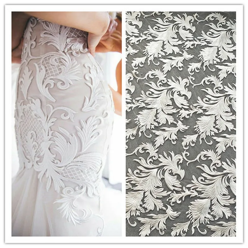 1Y/Lot European White Wedding Dress Lace Fabric Textile For Wedding Decoration Dress Sewing Accessories
1Y/Lot European White Wedding Dress Lace Fabric Textile For Wedding Decoration Dress Sewing Accessories