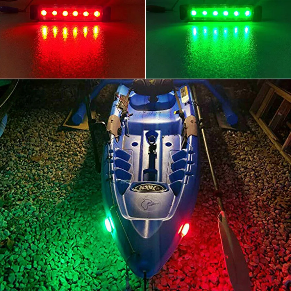 4Pcs Boat LED Lights 12V Navigation Marine Lights Red and Green Stern Lights Starboard Lights for Boats Sailboat Pontoon Kayak
4Pcs Boat LED Lights 12V Navigation Marine Lights Red and Green Stern Lights Starboard Lights for Boats Sailboat Pontoon Kayak
