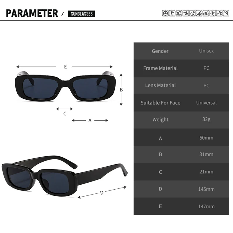 2021 Square Female Sun Glasses Luxury Travel Small Rectangle Sunglasses Men's Women's Eyewear Vintage Retro Cycling Sunglasses
2021 Square Female Sun Glasses Luxury Travel Small Rectangle Sunglasses Men's Women's Eyewear Vintage Retro Cycling Sunglasses