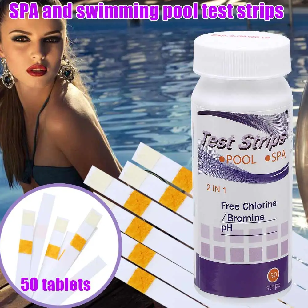 High Swimming Pool Test Paper Residual Chlorine PH Value Alkalinity Hardness Test Strip A Bottle Of 50 Hot Tub Water Quality
High Swimming Pool Test Paper Residual Chlorine PH Value Alkalinity Hardness Test Strip A Bottle Of 50 Hot Tub Water Quality