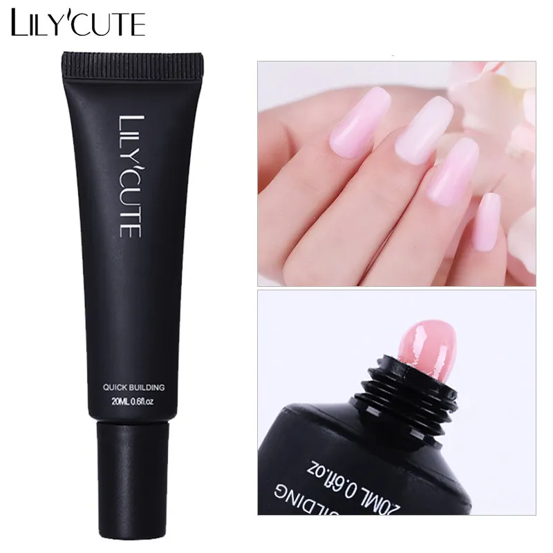 LILYCUTE 20 мл набор гелей для наращивания ногтей светодиодный прозрачный УФ гель лак