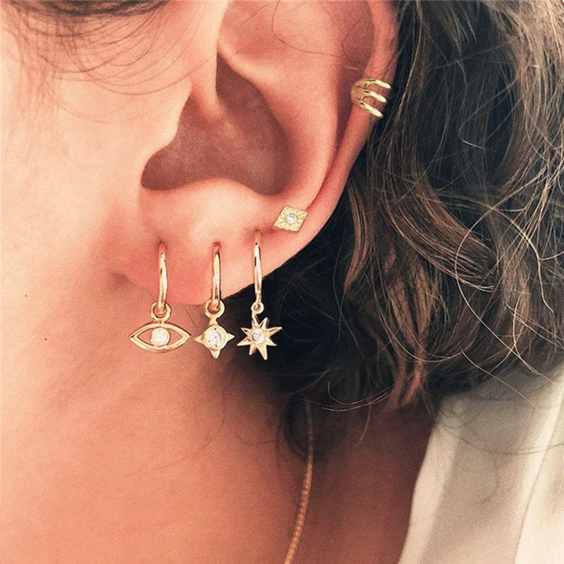 5Pcs/Set Bohemia Star Earrings For Women Girls Retro Gothic Stud Drop Eye Earrings Piercing Female Jewelry Trend New Gift
5Pcs/Set Bohemia Star Earrings For Women Girls Retro Gothic Stud Drop Eye Earrings Piercing Female Jewelry Trend New Gift