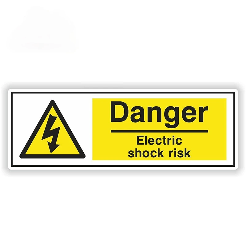 DANGER ELECTRIC SHOCK RISK Warning Sticker for Bumper Laptop Fridge Door Decal Reflective Car Stickers 13cm X 4.6cm
DANGER ELECTRIC SHOCK RISK Warning Sticker for Bumper Laptop Fridge Door Decal Reflective Car Stickers 13cm X 4.6cm