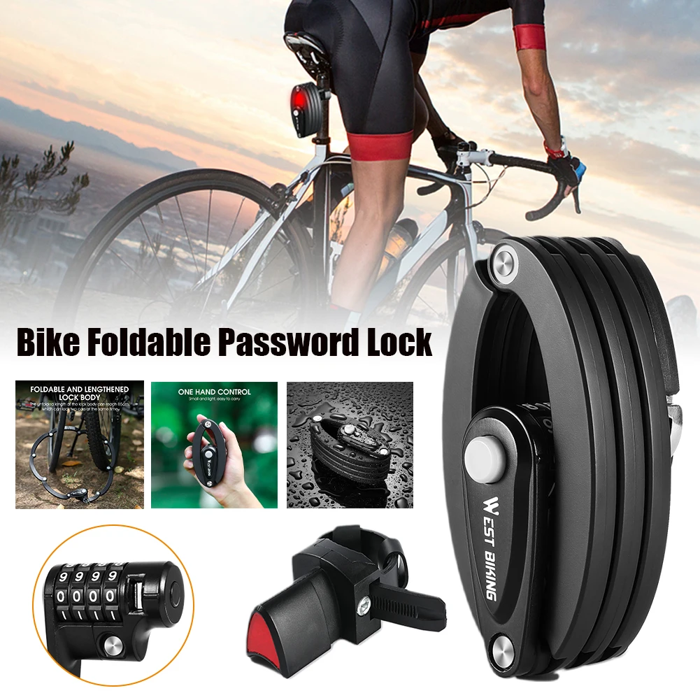 New Folding Bike Lock Alloy Steel Anti-Theft 4-Digit Password Lock Foldable Lock Tamper-proof Mountain Road Bike Lock Tool
New Folding Bike Lock Alloy Steel Anti-Theft 4-Digit Password Lock Foldable Lock Tamper-proof Mountain Road Bike Lock Tool