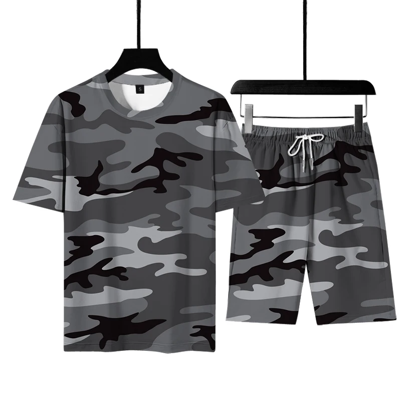 Camouflage men's shirts and beach pants in summer 2021, two men's inkjet clothes, 3D outdoor fitness running suit
Camouflage men's shirts and beach pants in summer 2021, two men's inkjet clothes, 3D outdoor fitness running suit