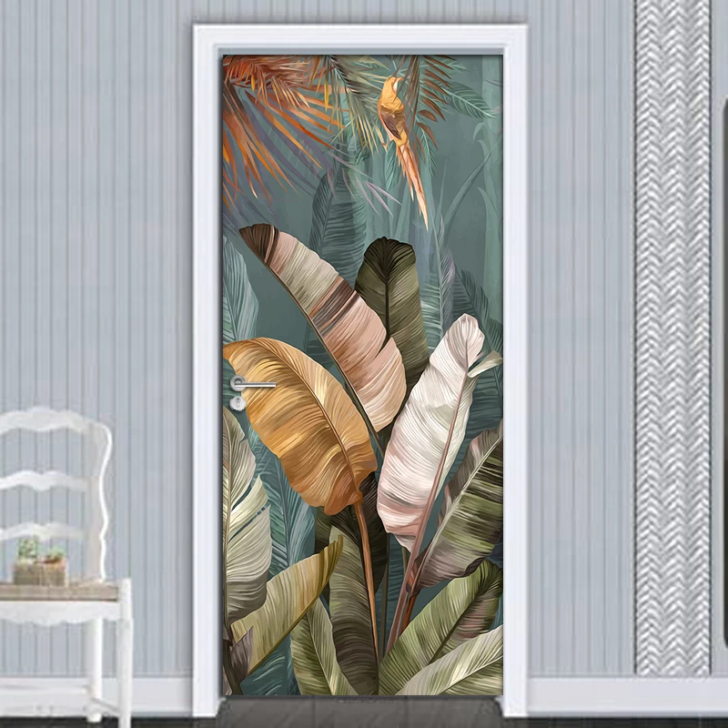 PVC Waterproof Self-adhesive Door Stickers Wall Decor Banana Leaf 3D Photo Mural Wallpaper Living Room Bedroom Decor
PVC Waterproof Self-adhesive Door Stickers Wall Decor Banana Leaf 3D Photo Mural Wallpaper Living Room Bedroom Decor