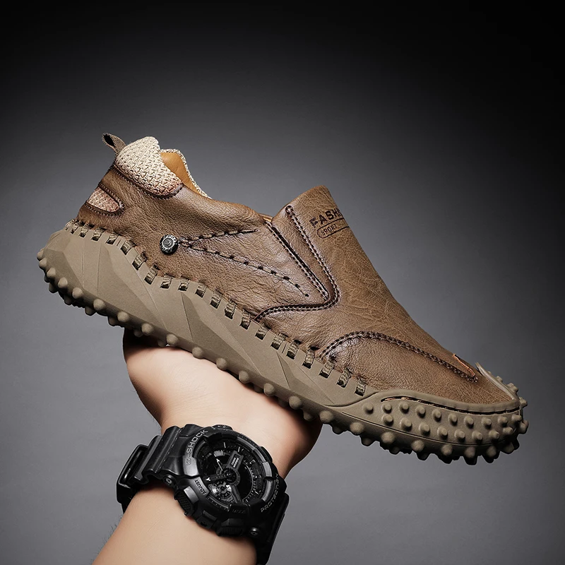 Men's Leather Loafers Fashion Sewing Soles Slip-On Shoes Thick Bottom Non-Slip Casual Shoes Retro Trend Men Driving Shoes
Men's Leather Loafers Fashion Sewing Soles Slip-On Shoes Thick Bottom Non-Slip Casual Shoes Retro Trend Men Driving Shoes