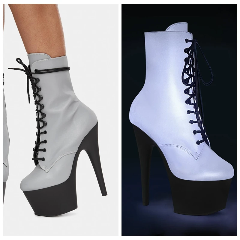 Sorbern 15Cm Reflective Boots Women Platform High Stilettos Heels Customized Colors Lace Up Side Zipper Crossdresser Shoe
Sorbern 15Cm Reflective Boots Women Platform High Stilettos Heels Customized Colors Lace Up Side Zipper Crossdresser Shoe