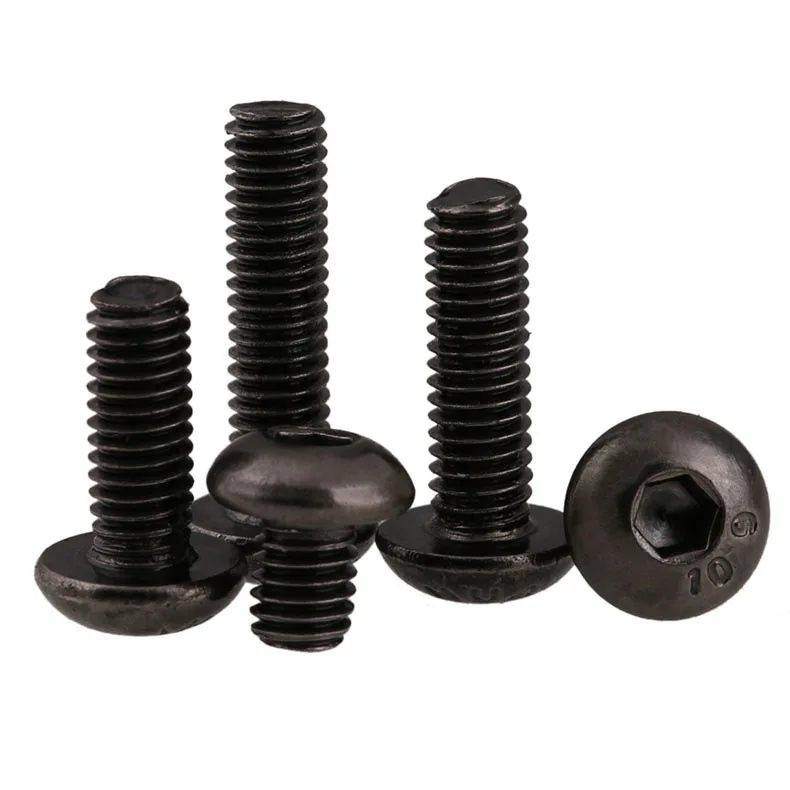 ISO 7380 Grade 10.9 Black Nickel Plating Semi-Circular Head Hexagon Screw Mushroom Head Hexagon Bolt M2-M3 50PCS
ISO 7380 Grade 10.9 Black Nickel Plating Semi-Circular Head Hexagon Screw Mushroom Head Hexagon Bolt M2-M3 50PCS