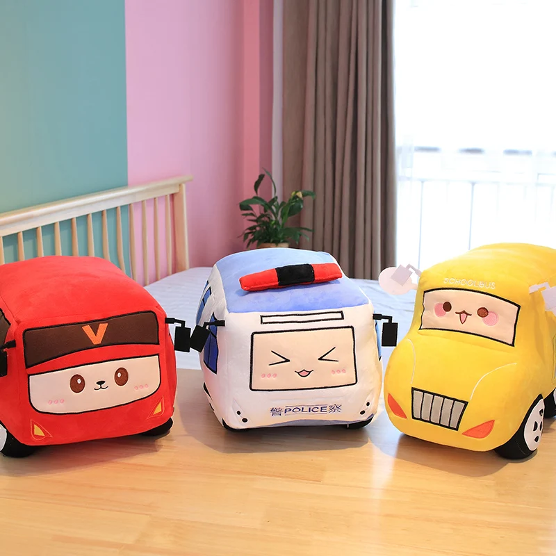 Plush toy car doll ornaments simulation boys ragdoll police car large bus school bus pillow
Plush toy car doll ornaments simulation boys ragdoll police car large bus school bus pillow