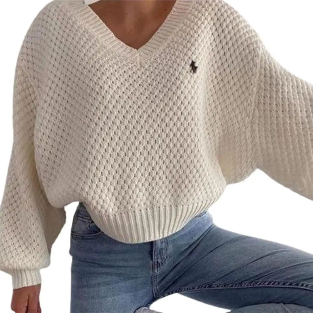 Top Trendy V-Neck Batwing Sleeve Knitted Sweater Autumn Winter Knitted Pullover V-Neck for Daily Life
Top Trendy V-Neck Batwing Sleeve Knitted Sweater Autumn Winter Knitted Pullover V-Neck for Daily Life