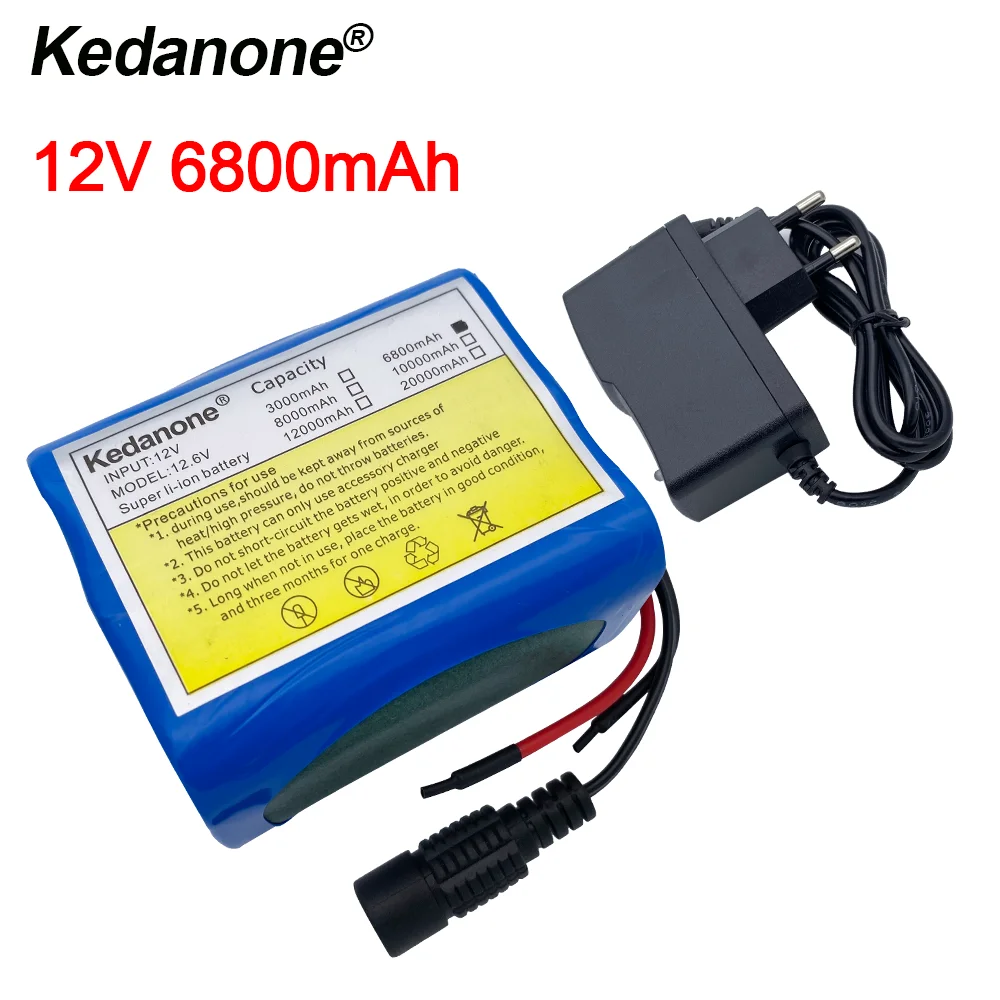 12V 6800 мА/ч Батарея 18650 6 8 Ач li ion Перезаряжаемые батареи с литиевая батарея BMS пакеты