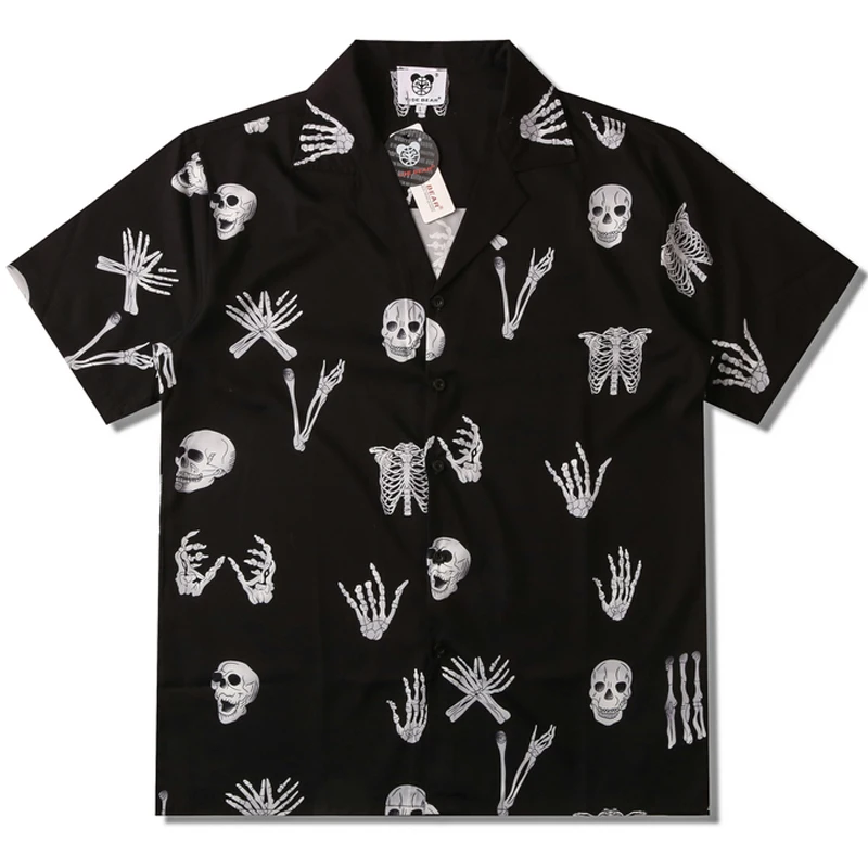 Мужская пляжная гавайская рубашка-поло в стиле Харадзюку, рубашка-поло с принтом черепа и кости, уличная одежда унисекс в стиле хип-хоп, праз... 
Мужская пляжная гавайская рубашка-поло в стиле Харадзюку, рубашка-поло с принтом черепа и кости, уличная одежда унисекс в стиле хип-хоп, праз...