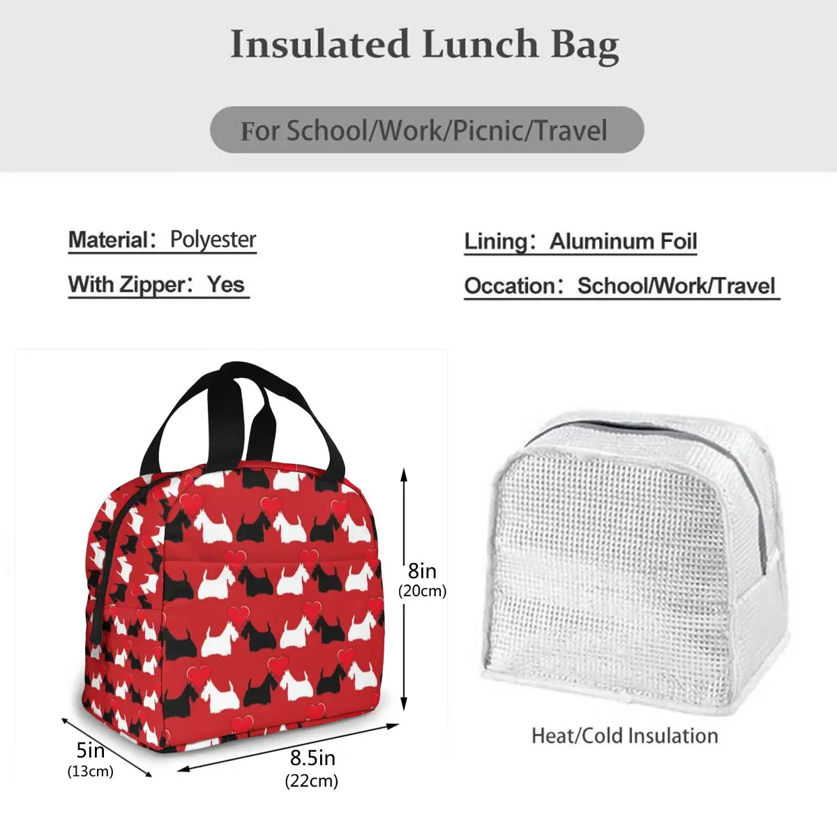 Cartoon Westie Print Fresh Cooler Bags Westie Portable Zipper Thermal Oxford Lunch Bags For Women Lunch Handbags Tote Food Bags
Cartoon Westie Print Fresh Cooler Bags Westie Portable Zipper Thermal Oxford Lunch Bags For Women Lunch Handbags Tote Food Bags