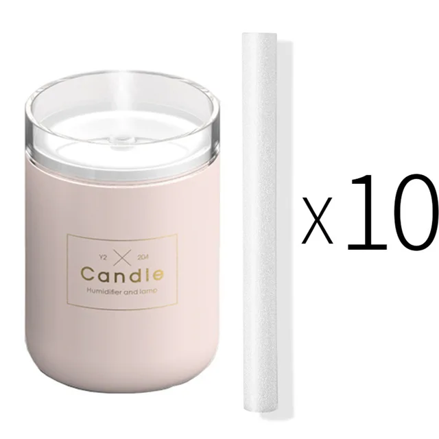 

Candle Air Humidifier Portable Ultrasonic Silent Large Capacity USB Aroma Essential Oil Diffuser Home Car Office Purify Anion