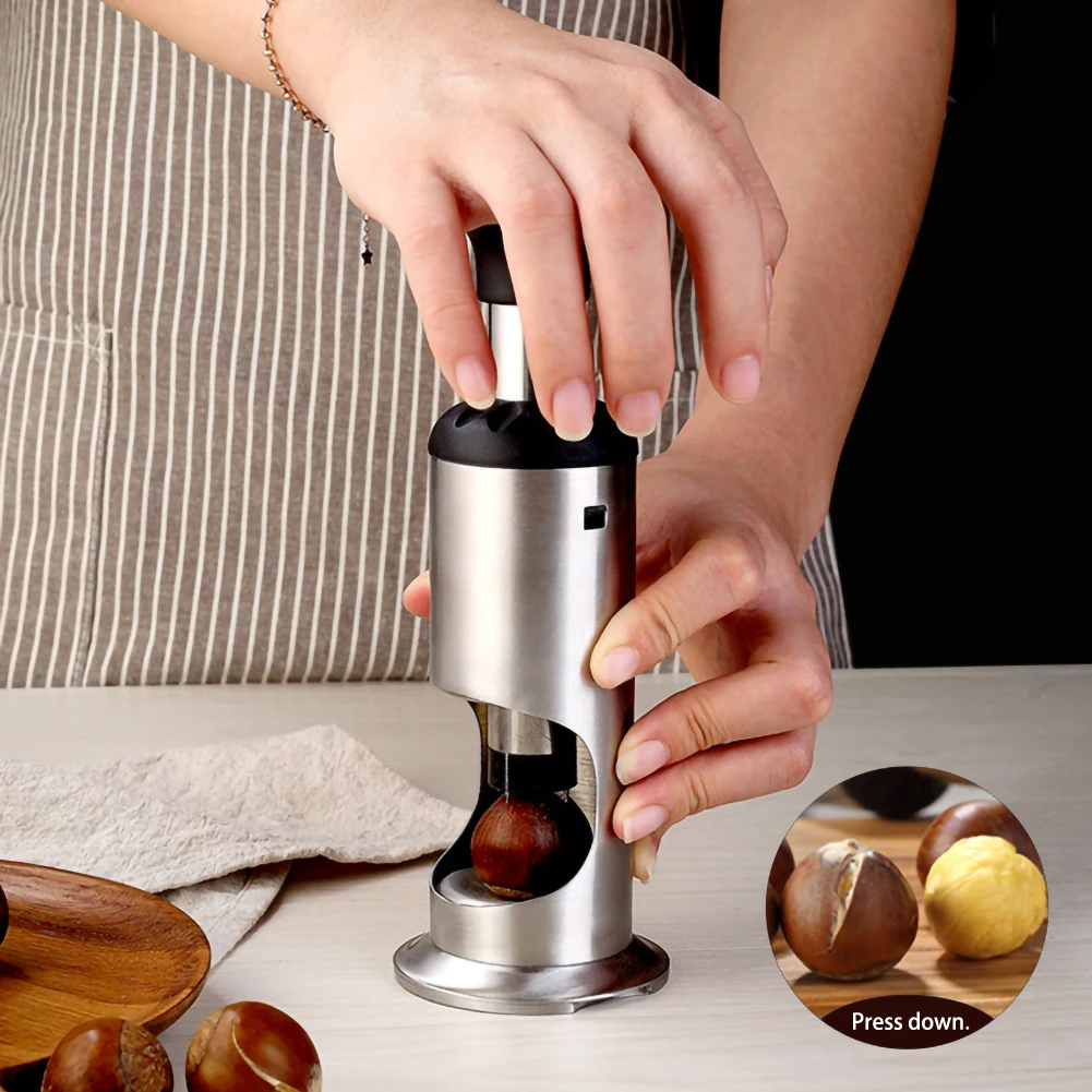 Stainless Steel Manual Chestnut Opener Nutcracker Sheller Peel Antislip Chestnut Peeler Chestnut Artifact Kitchen Tool Accessory
Stainless Steel Manual Chestnut Opener Nutcracker Sheller Peel Antislip Chestnut Peeler Chestnut Artifact Kitchen Tool Accessory