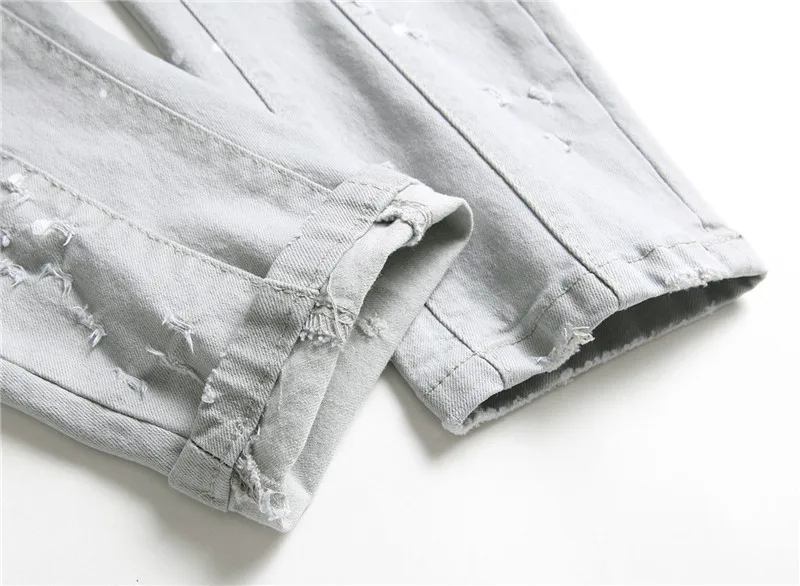 New Autumn Winter new style ripped patch gray men's male slim stretch jeans lacquered tight beggar pants trousers 1202 
New Autumn Winter new style ripped patch gray men's male slim stretch jeans lacquered tight beggar pants trousers 1202