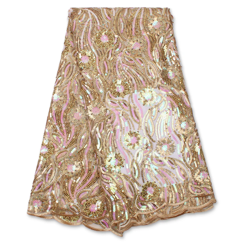 PGC Gold 2021 High Quality Nigerian Lace Fabrics Embroidered French African Sequins Lace Fabric For Wedding Sewing YA4151B-7
PGC Gold 2021 High Quality Nigerian Lace Fabrics Embroidered French African Sequins Lace Fabric For Wedding Sewing YA4151B-7