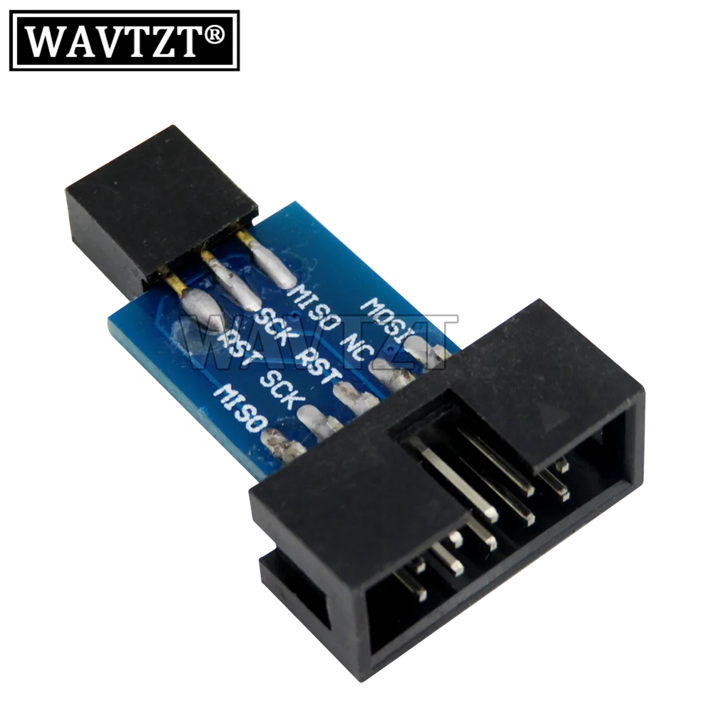 WAVTZT USBASP USBISP AVR программатор USB ATMEGA8 ATMEGA128 ATtiny/CAN/PWM 10-контактный проводной модуль DIY +