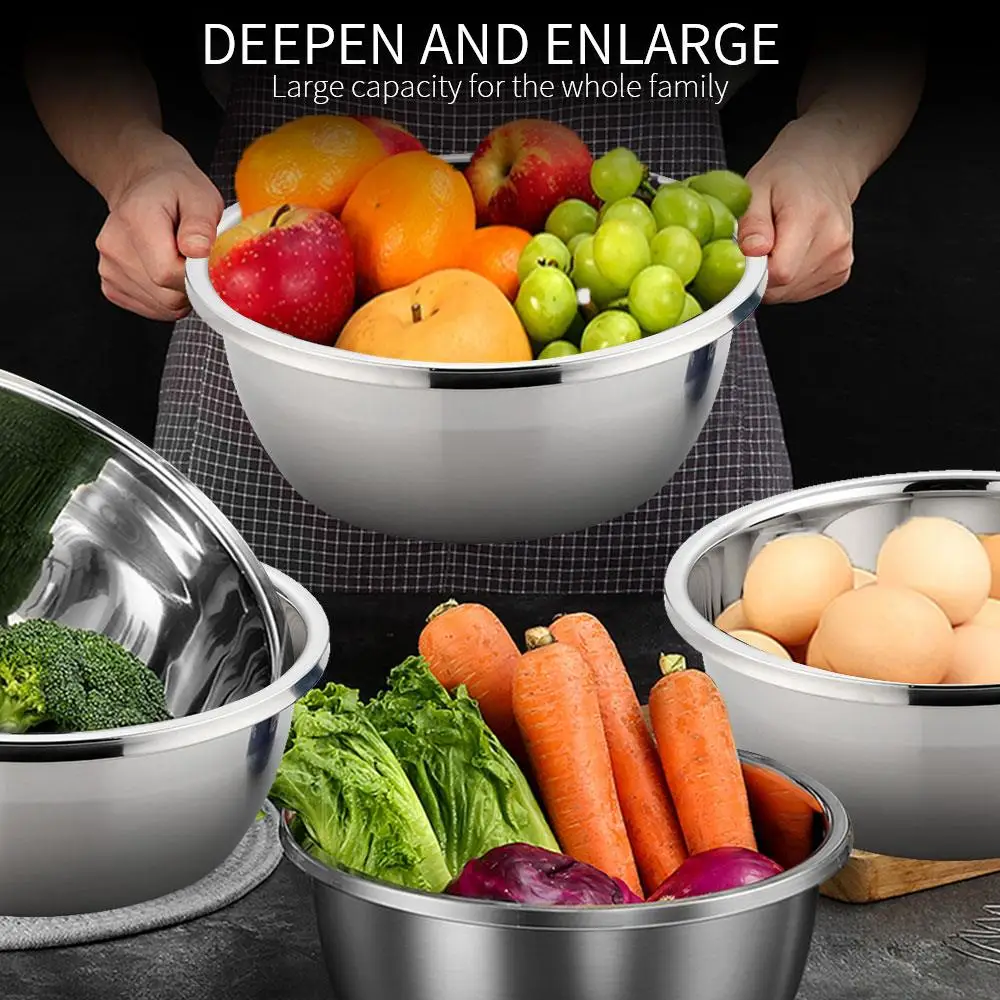 Kitchen Supplies Whisking Egg Bowl Vegetable Sink Mixing Bowls Baking Multifunction Practical Kitehen Tools Cooking
Kitchen Supplies Whisking Egg Bowl Vegetable Sink Mixing Bowls Baking Multifunction Practical Kitehen Tools Cooking
