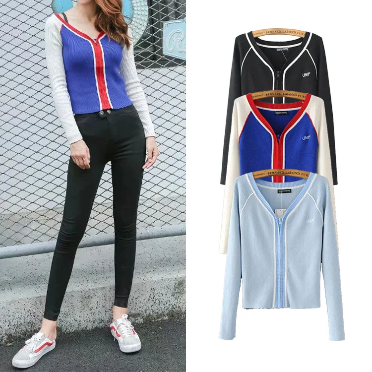 Женский трикотажный кардиган на молнии Za, большой контрастный кардиган с V-образным вырезом для ранней осени, 2021
Женский трикотажный кардиган на молнии Za, большой контрастный кардиган с V-образным вырезом для ранней осени, 2021