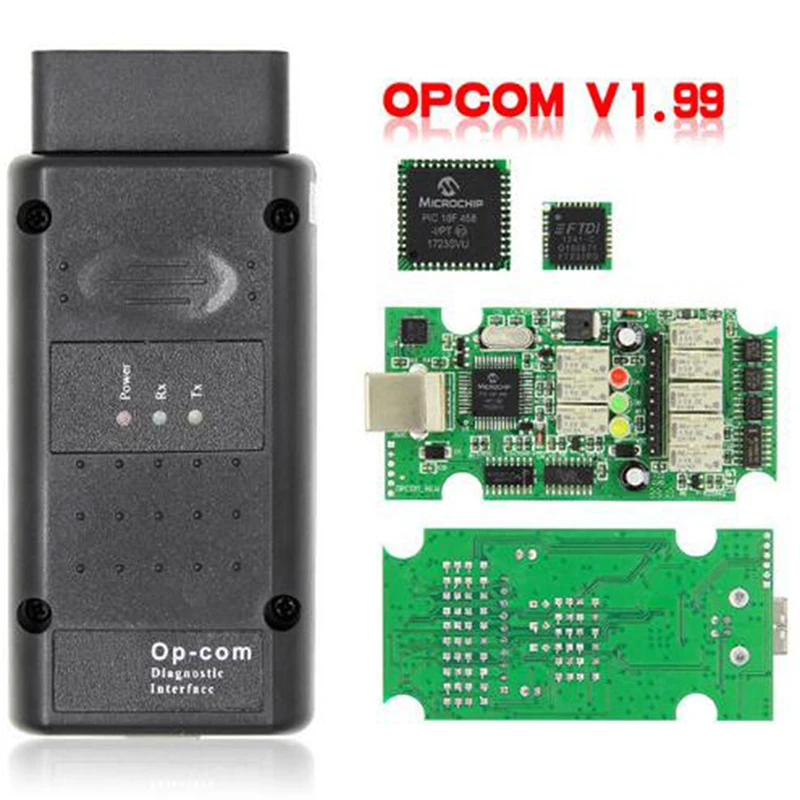 OPCOM V1.99 Diagnostic Tool For Opel OP COM OP-COM With PIC18F458 Firmware
OPCOM V1.99 Diagnostic Tool For Opel OP COM OP-COM With PIC18F458 Firmware