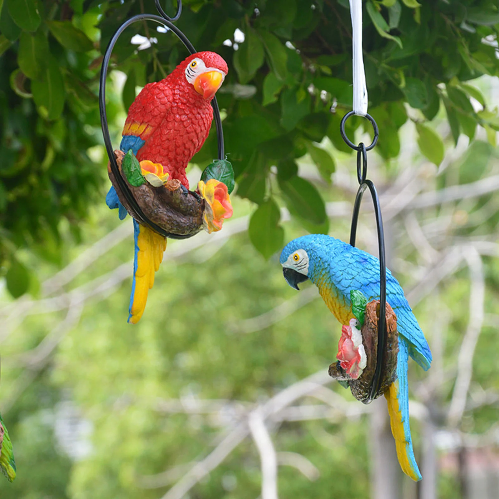 Creative Iron Ring Small Parrot Pendant Garden Park Garden Handmade simulation bird decoration model resin handicraft
Creative Iron Ring Small Parrot Pendant Garden Park Garden Handmade simulation bird decoration model resin handicraft
