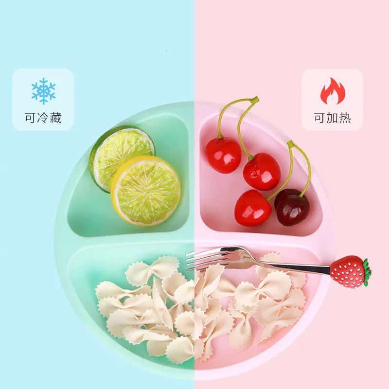 Baby silicone cutlery tray, split suction cup non-slip children tray, fruit, dual-use for feeding
Baby silicone cutlery tray, split suction cup non-slip children tray, fruit, dual-use for feeding