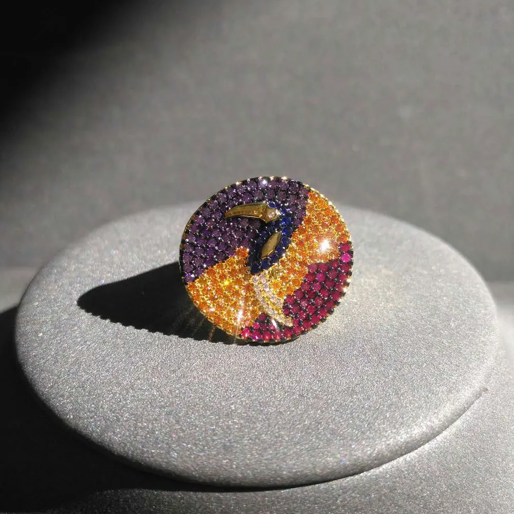 Tropical Toucan Colorful Zircon Luxury Ring S925 Sterling Silver Ring Simple Circular Female Brand Original Personality Bohemian
Tropical Toucan Colorful Zircon Luxury Ring S925 Sterling Silver Ring Simple Circular Female Brand Original Personality Bohemian