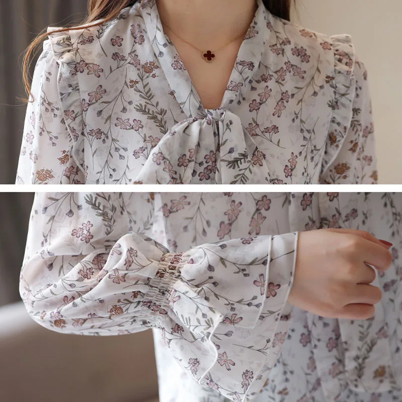 Womens Tops And Blouses 2021 Spring Ladies Tops OL Chiffon Blouse For Women Tops Bow Floral V-Neck Petal Sleeve Blusas 8353 50
Womens Tops And Blouses 2021 Spring Ladies Tops OL Chiffon Blouse For Women Tops Bow Floral V-Neck Petal Sleeve Blusas 8353 50