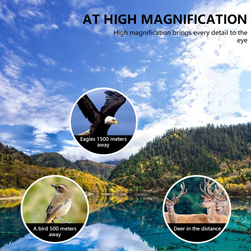 HaleBor 50x60 HD Monocular High Power Night Vision with Phone Holder Clip Tripod Telescope for Bird Watching Hunting Traveling
HaleBor 50x60 HD Monocular High Power Night Vision with Phone Holder Clip Tripod Telescope for Bird Watching Hunting Traveling